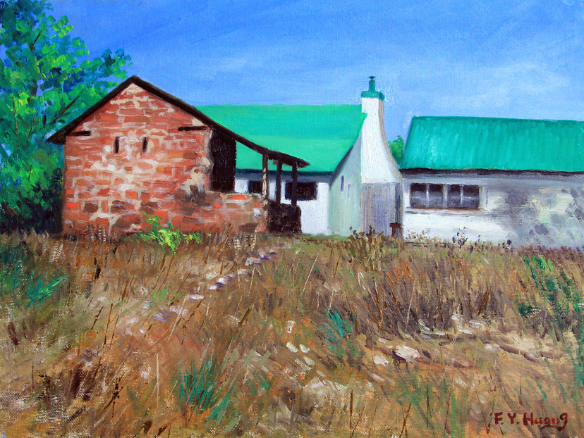 Ranch House at Cotulla City (oil)
